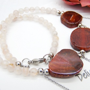 Colier handmade unicat - agate si cuart (cod1186) - bijuterii - coliere - coliere statement - Artynos.ro