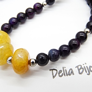 Colier handmade unicat - agate (cod1141) - bijuterii - coliere - coliere statement - Artynos.ro