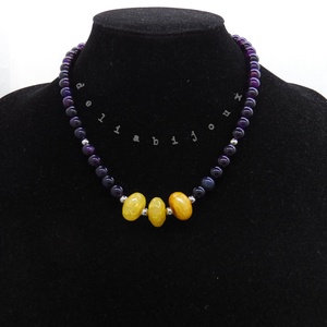Colier handmade unicat - agate (cod1141) - bijuterii - coliere - coliere statement - Artynos.ro