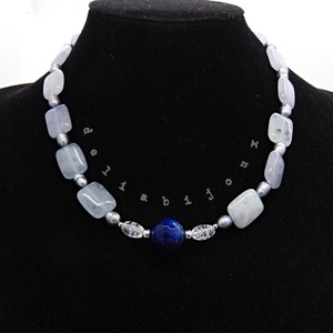 Colier handmade unicat - agat, jad, cristal stanca si perle cultura (cod1135), Bijuterii, Coliere, Coliere statement, Confectionarea bijuteriilor, ARTYNOS