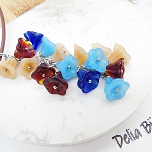 Ciorchine de flori colier la baza gâtului din silicon și margele sticlă (cod1333) - bijuterii - coliere - pandative - Artynos.ro