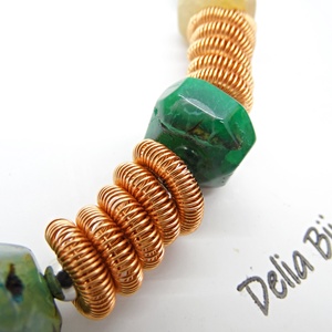 Colier Statement Handmade din Agate Multicolore (cod1345) - bijuterii - coliere - coliere din pietre semiprețioase - Artynos.ro