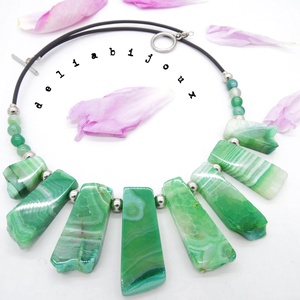 Colier handmade unicat - agate (cod648) - bijuterii - coliere - coliere din pietre semiprețioase - Artynos.ro