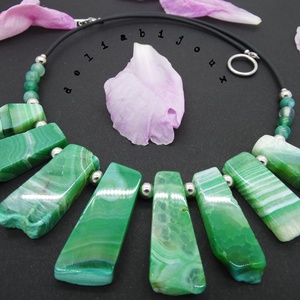 Colier handmade unicat - agate (cod648) - bijuterii - coliere - coliere din pietre semiprețioase - Artynos.ro