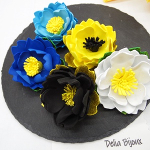 Brosa statement handmade unicat - Martisor - floare (cod1173), Bijuterii, Brose, Confectionarea bijuteriilor, ARTYNOS