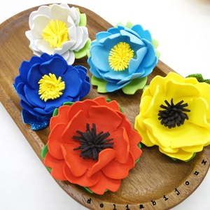 Brosa statement handmade unicat - Martisor - floare (cod1171) - Artynos.ro