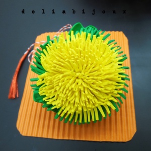 Brosa handmade Papadia Primaverii- Martisor (cod1169), Bijuterii, Brose, Confectionarea bijuteriilor, ARTYNOS