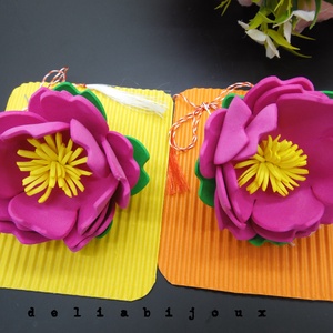 Brosa statement handmade unicat - Martisor - floare (cod1168) - bijuterii - broșe - Artynos.ro