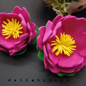 Brosa statement handmade unicat - Martisor - floare (cod1168), Bijuterii, Brose, Confectionarea bijuteriilor, ARTYNOS