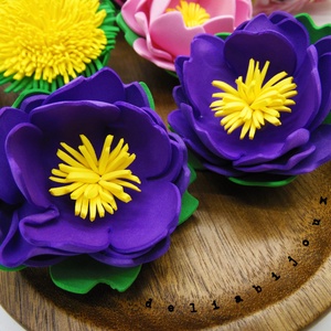 Brosa statement handmade unicat - Martisor - floare (cod1167) - bijuterii - broșe - Artynos.ro