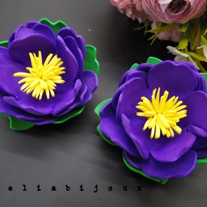 Brosa statement handmade unicat - Martisor - floare (cod1167) - Artynos.ro