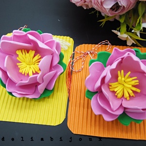 Brosa statement handmade unicat - Martisor - floare (cod1165) - bijuterii - broșe - Artynos.ro