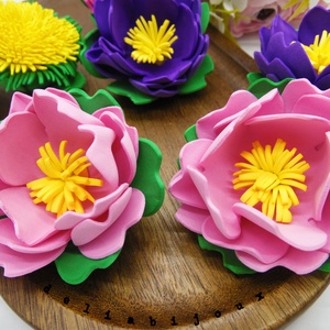 Brosa statement handmade unicat - Martisor - floare (cod1165) - bijuterii - broșe - Artynos.ro