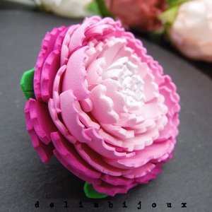 Brosa statement handmade unicat - Martisor - floare (cod963) - Artynos.ro