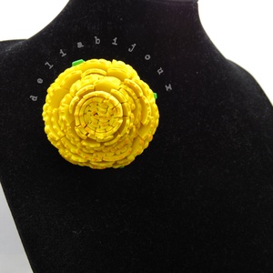 Brosa statement handmade unicat - Martisor - floare (cod957) - Artynos.ro