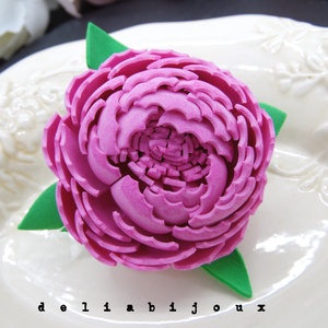 Brosa statement handmade unicat - Martisor - floare (cod953) - bijuterii - broșe - Artynos.ro