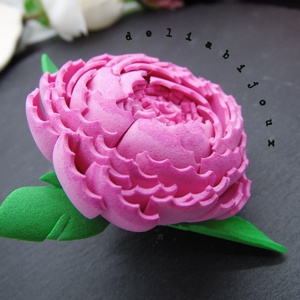 Brosa statement handmade unicat - Martisor - floare (cod953) - bijuterii - broșe - Artynos.ro