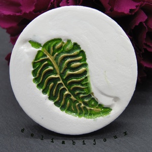 Brosa statement handmade unicat - Martisor (cod927) - bijuterii - broșe - Artynos.ro