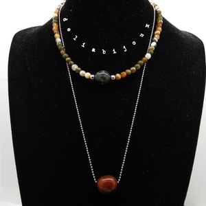 Coliere handmade unicat - agate indiene (cod700) - Artynos.ro