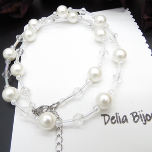 Colier handmade -margele nisip, perle de sticla (cod1206) - bijuterii - coliere - coliere din mărgele - Artynos.ro