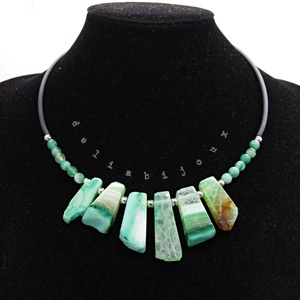 Colier handmade unicat - agate naturale (cod1359) - Artynos.ro