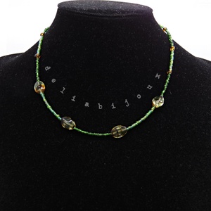 Colier - choker unicat din margele de nisip si sticlă Cehia (cod1363) - bijuterii - coliere - coliere din mărgele - Artynos.ro