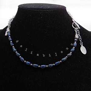 Colier asimetric cu perle de cultură, lanțuri și pandantiv din inox 3 moduri de purtare (cod1369) - bijuterii - coliere - coliere din mărgele - Artynos.ro