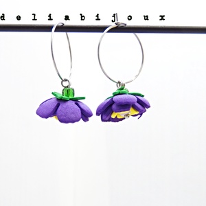 Set bijuterii handmade - flori multicolore colier și cercei (cod1376) - bijuterii - seturi de bijuterii - Artynos.ro