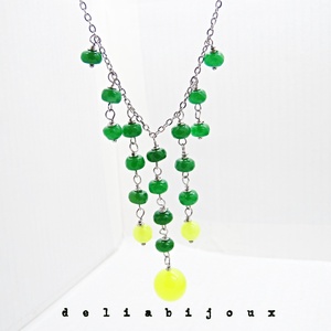 Set de bijuterii handmade unicat agate si jad (cod1403) - bijuterii - seturi de bijuterii - Artynos.ro