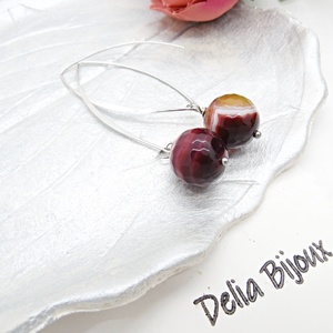 Cercei handmade lungi cu agat natural fațetat (cod1404) - bijuterii - cercei - cercei din pietre semiprețioase - Artynos.ro