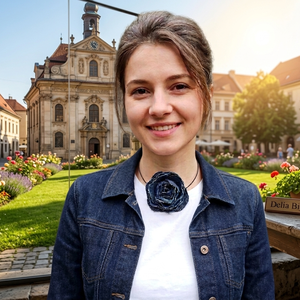 Colier handmade cu floare din denim (blugi) reciclat bijuterie unicat eco-friendly (cod1411) - bijuterii - coliere - coliere cu pandative - Artynos.ro