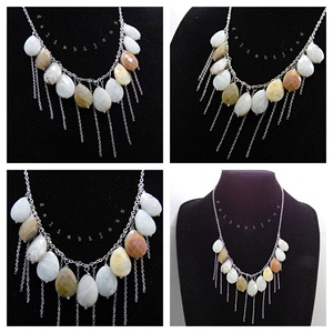 Colier statement din amazonit natural piesă unicat handmade (cod1420) - bijuterii - coliere - coliere din mărgele - Artynos.ro