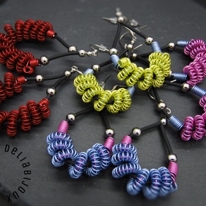 Cercei statement handmade - sarma de aluminiu (cod880) - Artynos.ro