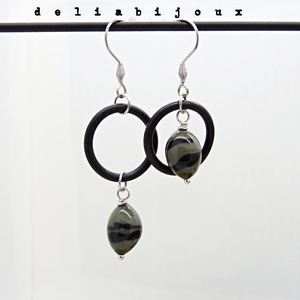 Cercei handmade statement asimetrici - Stil Industrial (cod1088) - bijuterii - cercei - cercei din mărgele - Artynos.ro