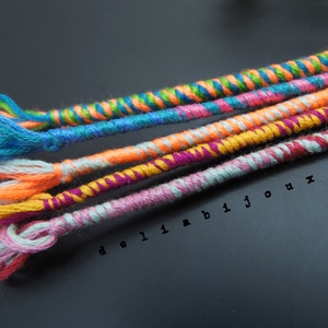 Set Brățări Prieteniei Handmade � 5 Brățări Colorate din Ață de Bumbac (cod1099) - bijuterii - brățări - brățări împletite - Artynos.ro