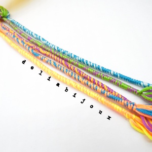 Set Brățări Prieteniei Handmade � 5 Brățări Colorate din Ață de Bumbac (cod1081) - bijuterii - brățări - brățări împletite - Artynos.ro