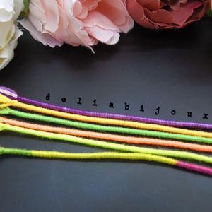 Set Bratari Prieteniei Handmade � 5 Bratari Colorate din Ata de Bumbac (cod946) - Artynos.ro