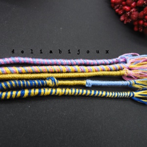 Set Brățări Prieteniei Handmade � 5 Brățări Colorate din Ață de Bumbac (cod671) - bijuterii - brățări - brățări împletite - Artynos.ro