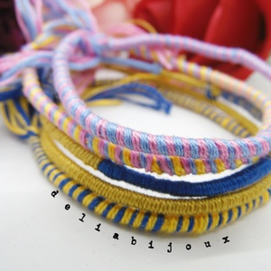 Set Bratari Prieteniei Handmade � 5 Bratari Colorate din Ata de Bumbac (cod671) - Artynos.ro