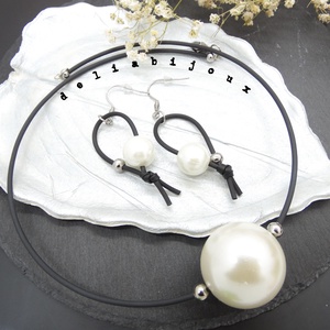Set bijuterii handmade - contemporan - perle acrilice (cod976), Bijuterii, Seturi de bijuterii, Confectionarea bijuteriilor, ARTYNOS