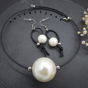 Set bijuterii handmade - contemporan - perle acrilice (cod976) - bijuterii - seturi de bijuterii - Artynos.ro