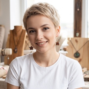 Cercei handmade tip hoop, eleganți și moderni, realizați manual din sârmă de cupru non-tarnish (cod1432) - bijuterii - cercei - cercei hoops - Artynos.ro