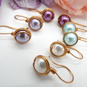 Cercei handmade unicat - perle de sticla (cod746) - bijuterii - cercei - cercei din perle - Artynos.ro