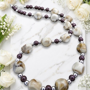 Colier Handmade Statement cu Margele plastic (Cod1481) - Artynos.ro