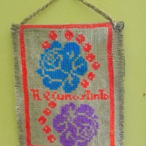 Tablou cusut pe iuta , Casă & Stil de viață, Accesorii pentru decorat casa, Decorațiuni de pereți, decorațiuni suspendate, Decorațiuni suspendate, Cusătură, ARTYNOS