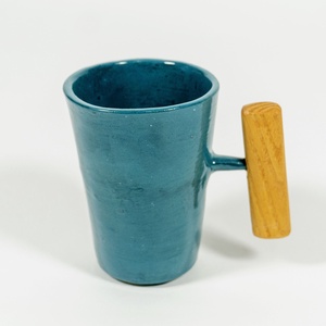 Cana ceramica cu maner din lemn, Casa & Stil de viata, Accesorii pentru echipamente de bucatarie, Accesorii de servire, Cani, Ceramica, Prelucrarea lemnului, ARTYNOS