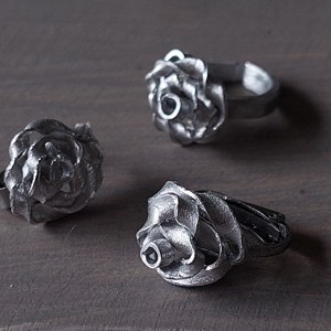 Cercei si inel Rose din aluminiu, , , ARTYNOS