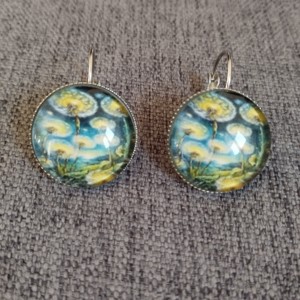 Cercei inspirati de Van Gogh cu fitinguri din otel medical, , , ARTYNOS