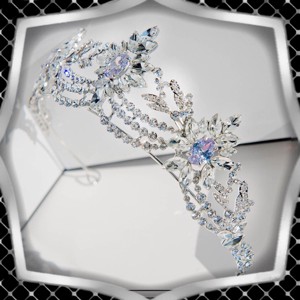 Bijuterii, ornamente pentru păr, catarame pentru păr: nuntă, mireasă, ornamente casual pentru păr ES-H-TI21 - accesorii nuntă - ornamente de păr de nuntă - coroană de cap mireasă - Artynos.ro