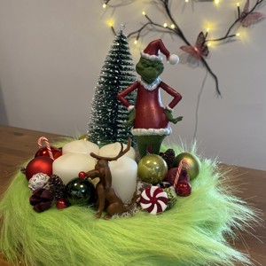 Decorațiune de Crăciun Grinch pentru masa de Advent  -  - Artynos.ro